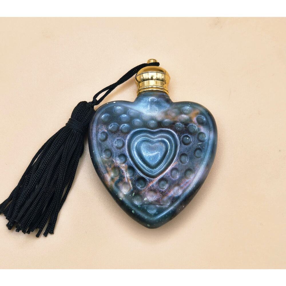 VTG Heart Shape Glass Perfume Bottle Pre-Loved